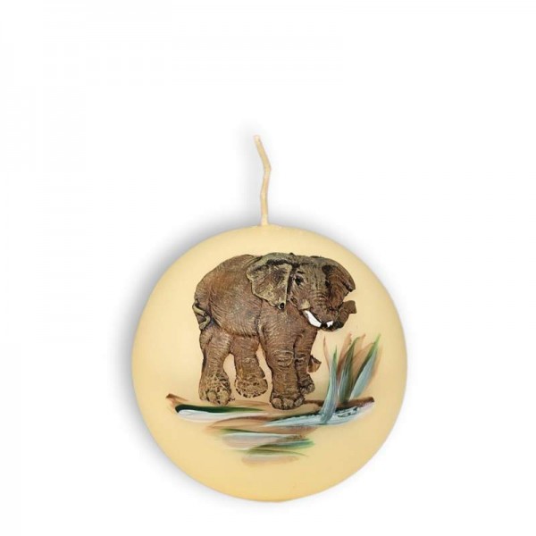 Dekorativna svečka okrogla z motivom slončka